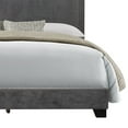thumbnail image 5 of Home Design Kris Full Upholstered Wingback Bed Frame with Arched Wingback Headboard and Nailhead Trim, Dark Gray, Easy assembly, 5 of 7