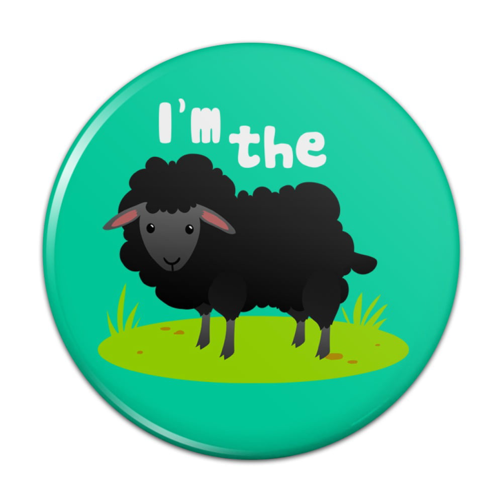 I'm The Black Sheep Funny Pinback Button Pin 