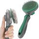 thumbnail image 1 of Cepillo para perros y gatos (verde), cepillo autolimpiante para el cuidado de perros, peine para perros y gatos con mango para pelo corto/largo, cepillo para mascotas con botón de autolimpieza para el, 1 of 5