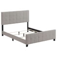 thumbnail image 1 of Pemberly Row Modern Upholstered Fabric Queen Panel Bed in Beige, 1 of 6