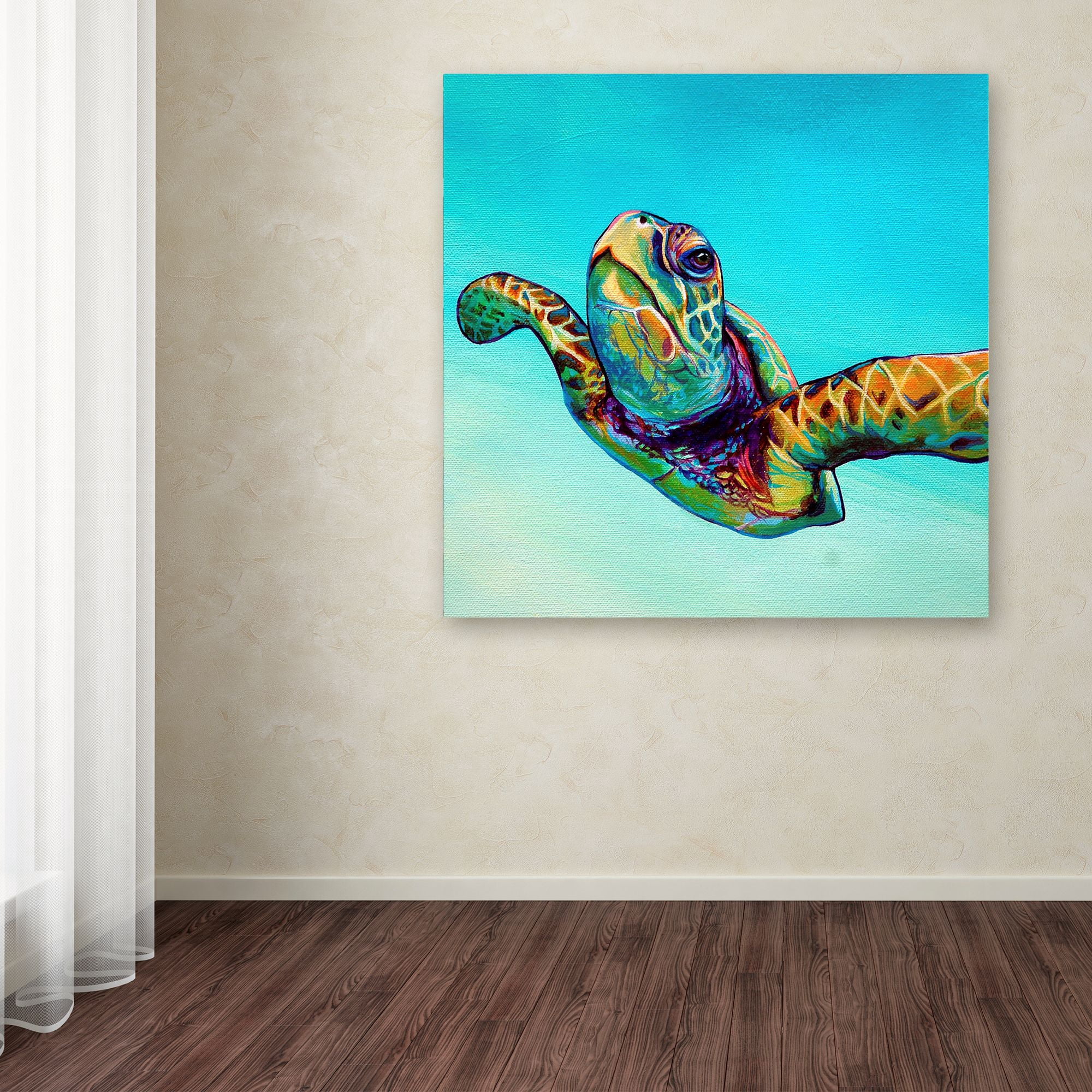 Trademark Fine Art 'Green Sea Turtle' Canvas Art by Corina St. Martin