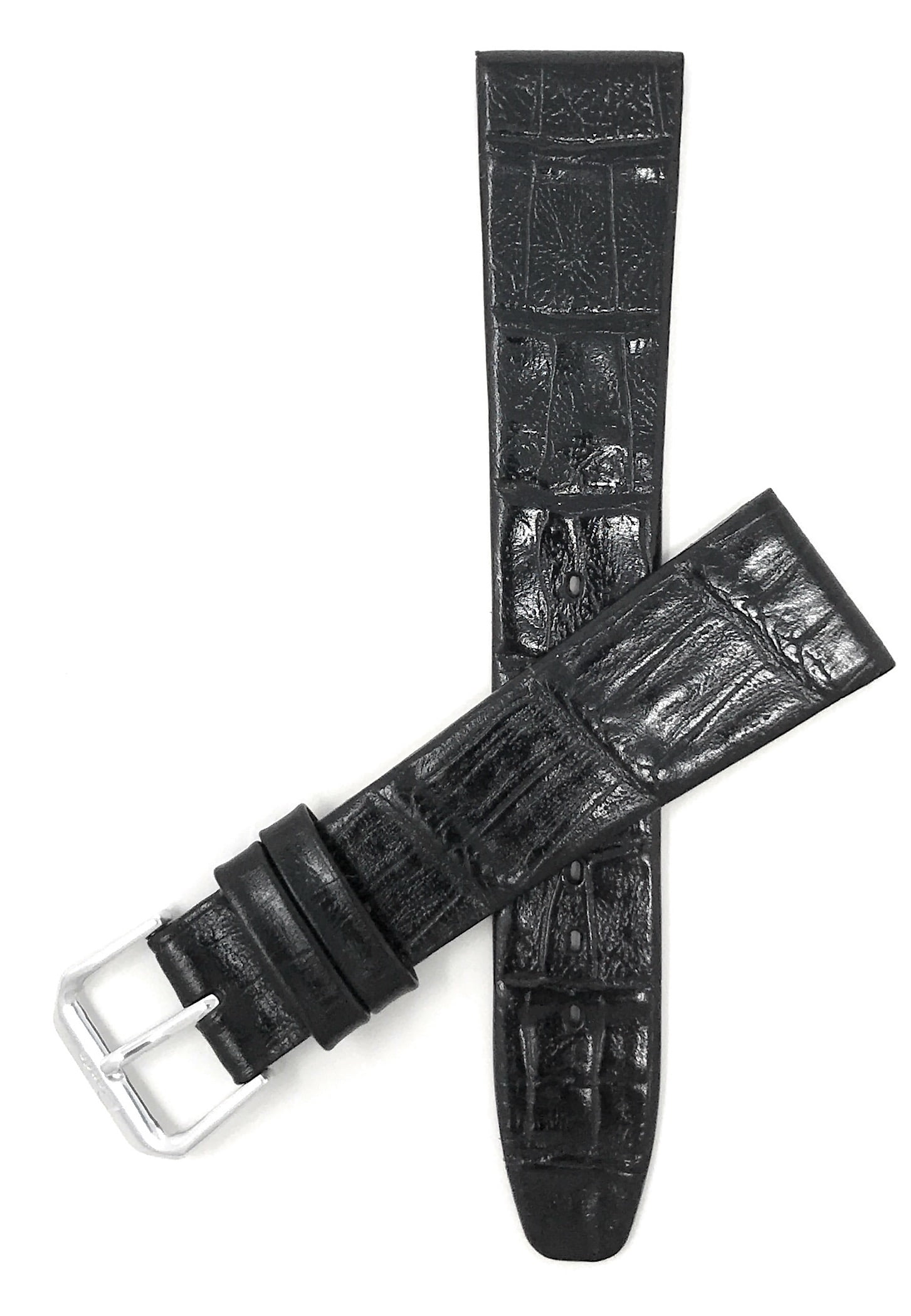 Extra Long (XL), 20mm Leather Watch Band Strap, Classic Style, Semi