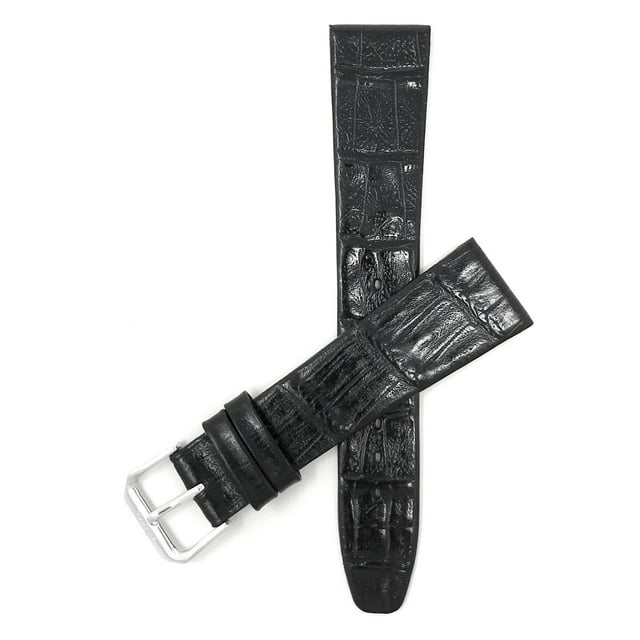 12mm Leather Watch Band Strap, Classic Style, Semi-Gloss Finish