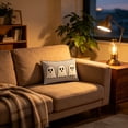 thumbnail image 3 of Halloween Striped Ghost Throw Pillow Black/White Decorative Pillow for Couch and Bed 8" x 16", 3 of 7