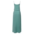 thumbnail image 3 of A2Y Women's Solid Adjustable Strap Top Double Layer Maxi Dress Dusty Teal 1XL, 3 of 5