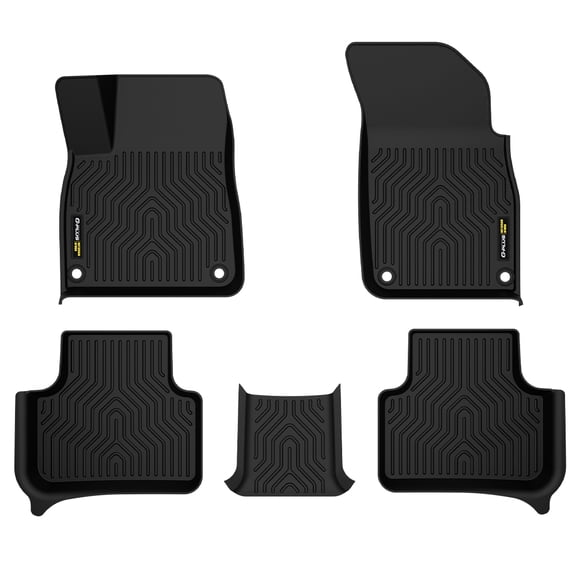 Floor Mats Fit for Audi Q7 2017-2025 Fit SQ7 2020-2025 Fit Audi Q8 2019-2025 All Weather Protection TPE Floor Liners Black