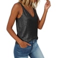thumbnail image 7 of NIEWTR Women's Silk Satin Camisole V Neck Sleeveless Summer Casual Tank Top（A01-Black,3XL), 7 of 7