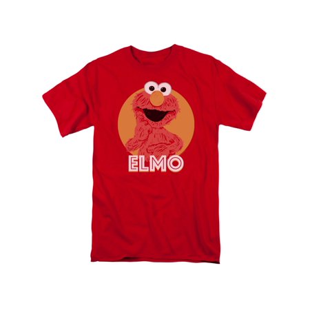 Sesame Street Classic Children's TV Show Elmo Cartoon Scribble Adult T-Shirt Tee