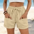 thumbnail image 2 of Women's Casual Summer Elastic Waist Comfy Shorts with Pockets, 2 of 7