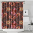thumbnail image 2 of Ethnic Bohemian Floral Curtain 72x84 Inches, Quick-Drying Polyester with Plastic Hooks, Retro Paisley Pattern for Bathroom Decor, 2 of 5