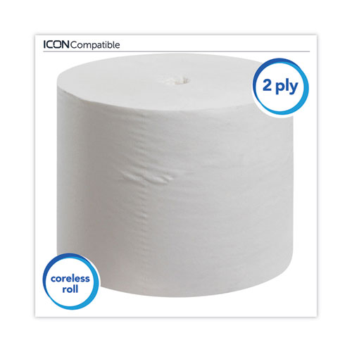 Essential Extra Soft Coreless Standard Roll Bath Tissue, Septic Safe, 2-Ply, White, 800 Sheets/roll, | Bundle of 2