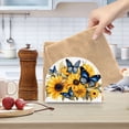 thumbnail image 6 of Blue Butterflies in Sunflowers Acrylic Napkin Holder Clear Paper Tissue Dispenser Kitchen Dining Room Bathroom Party Hotel, 6 of 8