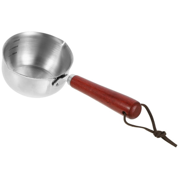 Stainless Steel Small Heater Sauce Non Stick Wok Pans Wood