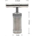 thumbnail image 2 of Stainless Steel Pollen Press Tool - T-Handle for Herbal Compaction & Storage, 2 of 4