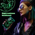 thumbnail image 7 of Avocase For Samsung Galaxy S25 FE Case,Glow in the dark Heavy Duty Shockproof Hard PC+Soft Silicone Drop Protective Women Girls Case for Galaxy S25 FE (2025),Green Butterfly, 7 of 7