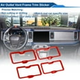 thumbnail image 3 of Cubierta de Marco de Ventilación de Aire Acondicionado Unique Bargains para Ford Bronco (No para Bronco Sport) 2021-2024 Consola Central (Frente Izquierda Frente Derecha Centro) Rojo 4Pcs, 3 of 6