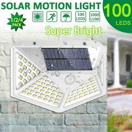 Solar Porch Lights Outdoor Lighting VicTsing 1PCS Solar Lights Outdoor 100 LED Super Bright Motion Sensor Light 270° Wide Angle Wireless Waterproof Security IP65 Wall Lights for Front Door Yard Garage Deck Pathway Porch ()