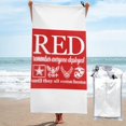thumbnail image 1 of Toalla de playa de microfibra con texto "Recuerde a todos" de Red Friday, para desfiles, natación, yoga, mujeres y hombres, 1 of 4