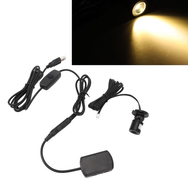 Pequeño FOCO DE PANTALLA LED, LUZ DE EXPOSICIÓN DE JOYAS 5 PIZAS USB 5V ALEACIÓN DE ALUMINIO MONTADA EN LA SUPÍCITA CON ATENUADOR PARA IMÁGENES PINTANDO