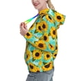 thumbnail image 2 of Lsque Sunflowers With Green Leaves Pattern Casual Women's Hoodie,Hooded Sweatshirt with Kangaroo Pocket,Pullover Hoodie with Eye-catching Drawstrings-X-Large, 2 of 7