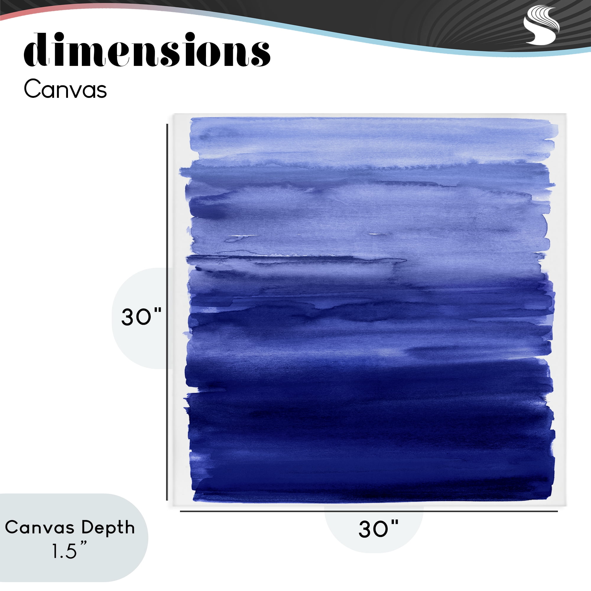 Stupell Industries Indigo Ombre Gradient Canvas Wall Art, design by Allie Corbin