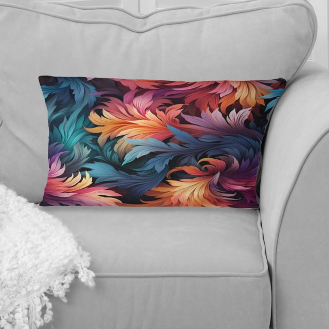 Designart "Artistic Leaf Damask I" Abstract Throw Pillow - Modern Pillow For Couch - Insert And Pillows Covers For Living Room Decor