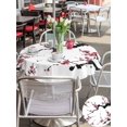 thumbnail image 4 of Outdoor Tablecloth with Umbrella Hole and Zipper, Pink Plum Blossom Round Table Cloth 60 Inch Waterproof Tablecloth, Farmhouse Botanical Spring Floral Picnic Table Cover for Patio Camping, 4 of 7
