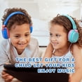 thumbnail image 2 of MIDOLA Headphone Kids Volume Limited 85/110dB Wired Over-Ear/On-Earr Foldable Headset with Inline Cable AUX 3.5mm Cord Mic for Boy Girl Child PC Notebook Tablet Blue, 2 of 5