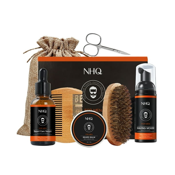 Set para Barba, Gel para Barba, Aceite para Barba, Crema para Barba, Set para el Cuidado de la Barba para Hombres, 90 ml, Cuidado de la Barba
