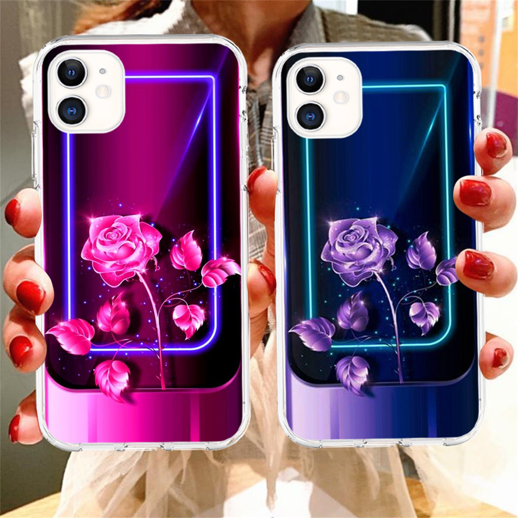 Roses Flowers Phone Case For Iphone 13 11 12 Pro Max 8 7 Plus 6s Plus Xr Xs Max X Cover Capa Walmart Com