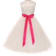 thumbnail image 3 of Flower Girl Dress Communion Bridesmaid Mix & Match for Little Girl Ivory Navy 6 276CB, 3 of 3