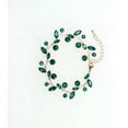 thumbnail image 3 of Faship Gorgeous Green Rhinestone Crystal Floral Bracelet 6.5"-8.5", 3 of 5