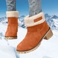 thumbnail image 2 of Bottes d'Hiver pour Femmes Bottes de Neige pour Femmes Mode Décontractée Chaudes Bottines à la Cheville avec Boucle de Ceinture, Bout Rond, Talon Haut, Parfaites pour l'Hiver Bottes d'Hiver pour Femmes, 2 of 8