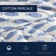 thumbnail image 4 of Juego de sábanas Nautica Twin XL, 100% algodón percal, 200 hilos, azul, 4 of 7