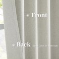 thumbnail image 4 of Linen Textured Blackout Curtains, Heat and Full Light Blocking Drapes, Warm Grey Farmhouse Boho Back Tab Pleated Curtains for Bedroom, W50 x L84 Inches Drop, Greyish Beige, 4 of 7