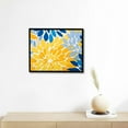thumbnail image 4 of COMIO 16x12in / 20x16in Yellow Blue Flower White Gray Colored Outdoor Print On Canvas with Black Frame 20x16in, 4 of 4