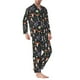 thumbnail image 2 of Balery Mushrooms Pijama para Hombre de Dos Piezas con Manga Larga, Conjunto de Dormir y Descanso Suave con Bolsillos-Large, 2 of 7