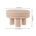 thumbnail image 6 of Rashida 13.5" Contemporary Minimalist Curvy Low Accent Table , Pink Frosted, 6 of 9