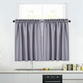thumbnail image 2 of Short Curtain Valance, Waffle Weave Textured Valance Curtains, Waterproof Rod Pocket Half Valance Curtain for Kitchen Bathroom Cafe Living Room, 2 of 7