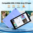 thumbnail image 6 of Tablet 7 inch Android 15 Tablet, 3GB RAM 32GB ROM 1TB Expandable,Penta-core Processor Tablet PC，Wi-Fi 6, 5G dual-band，3000mAh Battery, Dual Camera, Educational, Games,Purple, 6 of 8