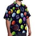 thumbnail image 2 of Tennis Men's Short Sleeve Beach Shirts, Casual Printed Button Down Summer Shirts for Men and Women, 2 of 6