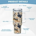 thumbnail image 5 of Pofeuu Butterflies Print 40oz Ice Bully With Handle And Straw Stainless Steel Vacuum Insulated Cup And 2 In 1 Straw Lid, 5 of 8