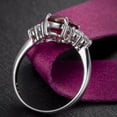 thumbnail image 4 of 6*8mm Rose Red White Cz 925 Silver Jewelry Flower Ring Women's Wedding Size 6-10, 4 of 4