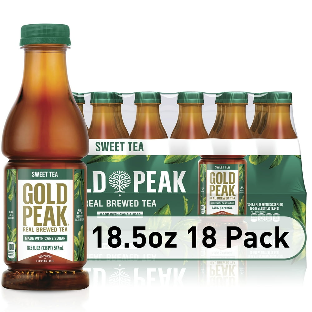 Gold Peak Sweetened Black Iced Tea Drink 18 5 Fl Oz 18 Pack