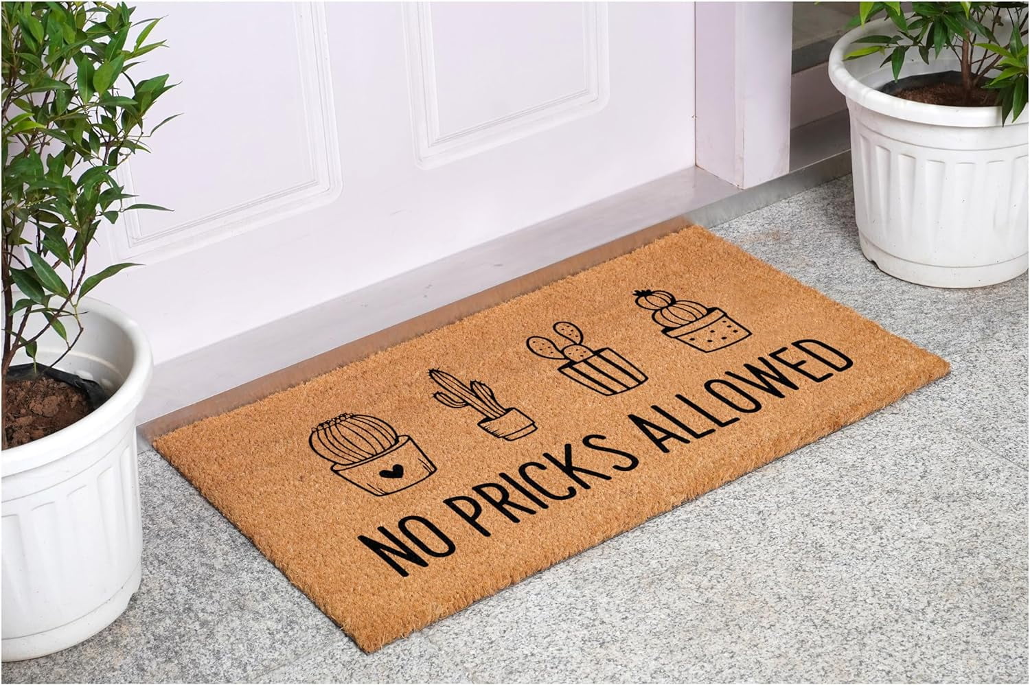Calloway Mills 113461729 No Pricks Allowed Doormat 17" x 29"