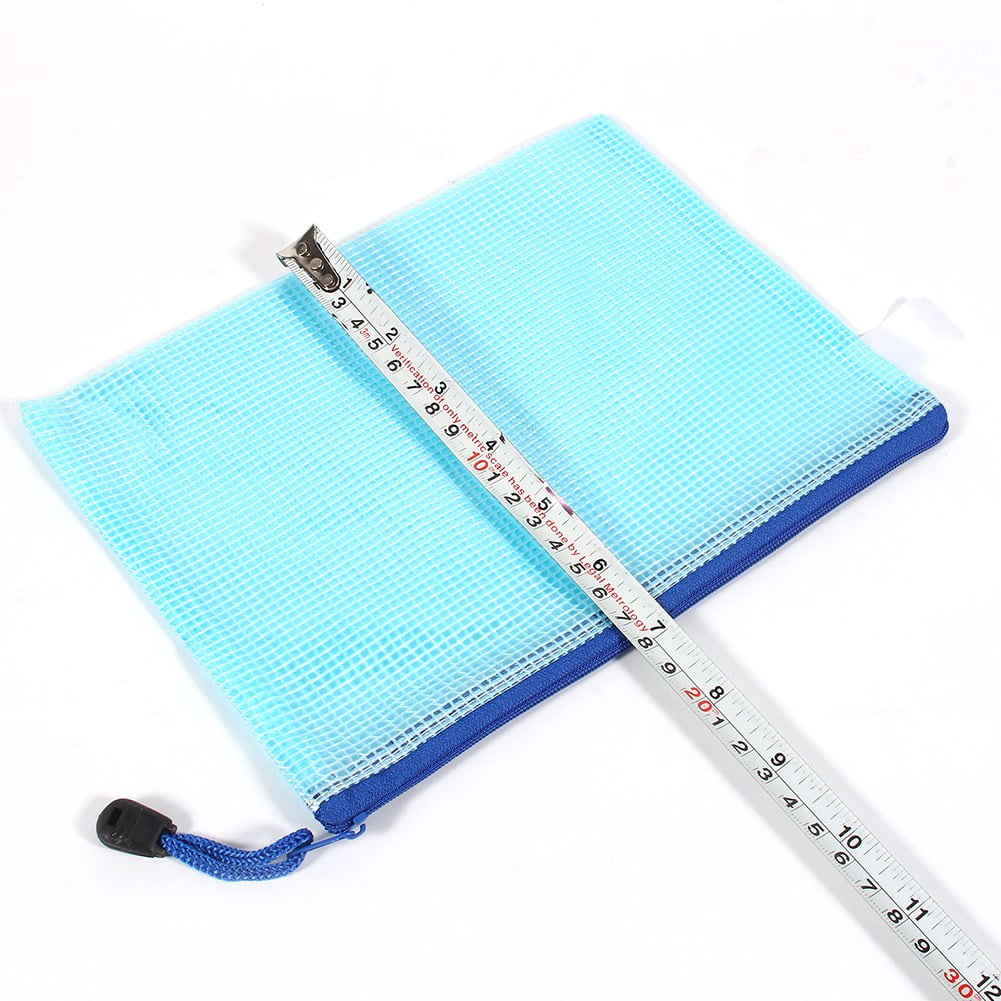 Mgaxyff 12pcs A5 Plastic Zipper Bags Zip File Storage Document Folder