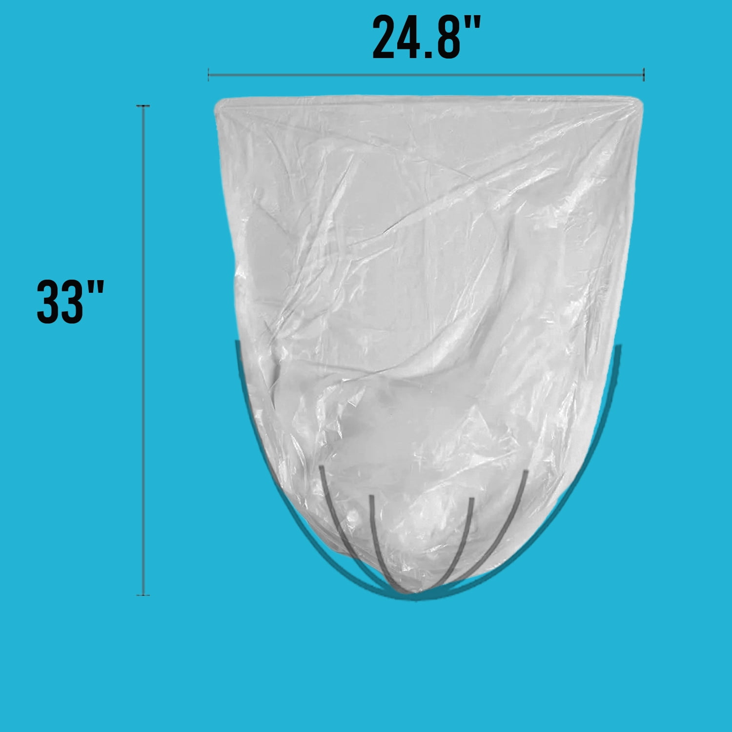 BEIDOU-PAC Tall Kitchen Trash Bags 13 Gallon, 250 Count, Unscented Clear Plastic Recycling Bags