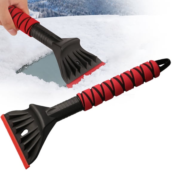 Compact Red Car Snow Shovel & Auto Ice Scraper, 45-Degree Angle Multi-Functional Winter Vehicle Maintenance Tool, Snow & Ice Removal for Car Owners & Winter Drivers