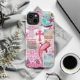 thumbnail image 5 of Christian Bible Verse Collage Phone Case, Pink Cross Faith iPhone Cover, Inspirational Scripture Protective Case for iPhone 16 15 14 13 12 11 Pro Max Plus Mini, 5 of 6