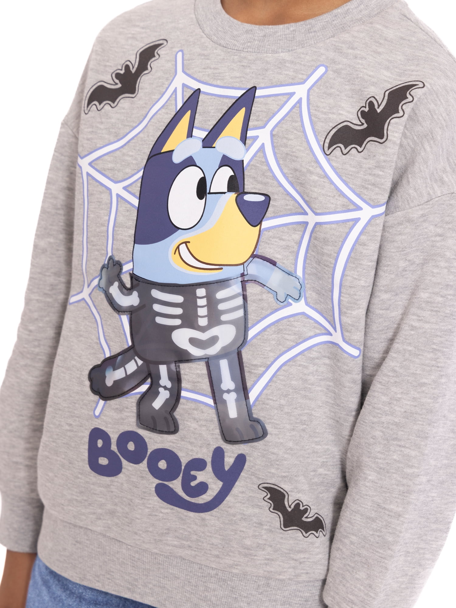 Bluey Boys Long Sleeve Halloween Graphic Crewneck Sweatshirt, Sizes 4-12